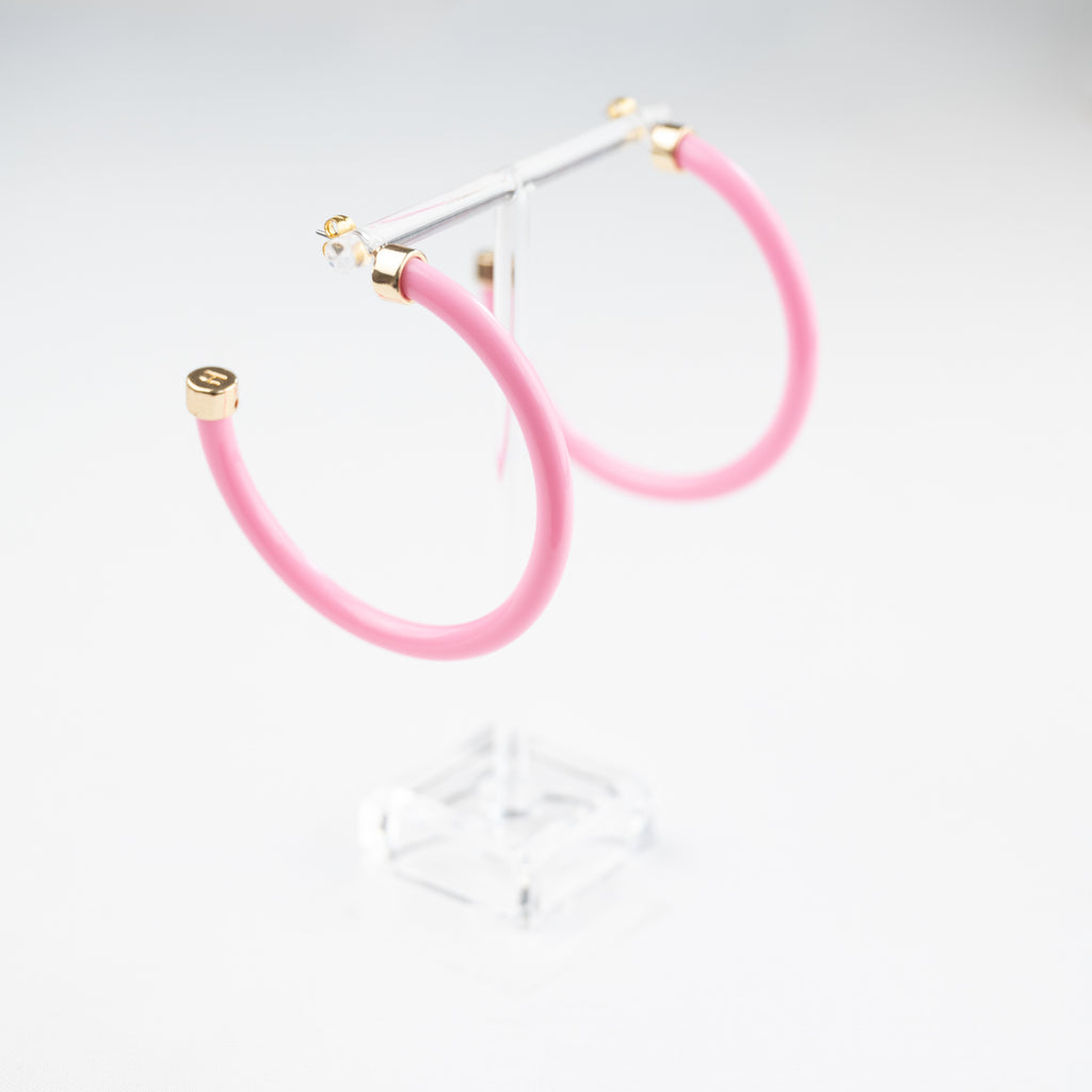 Bubble Gum Hoop Earrings