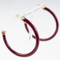 Maroon Hoop Earrings