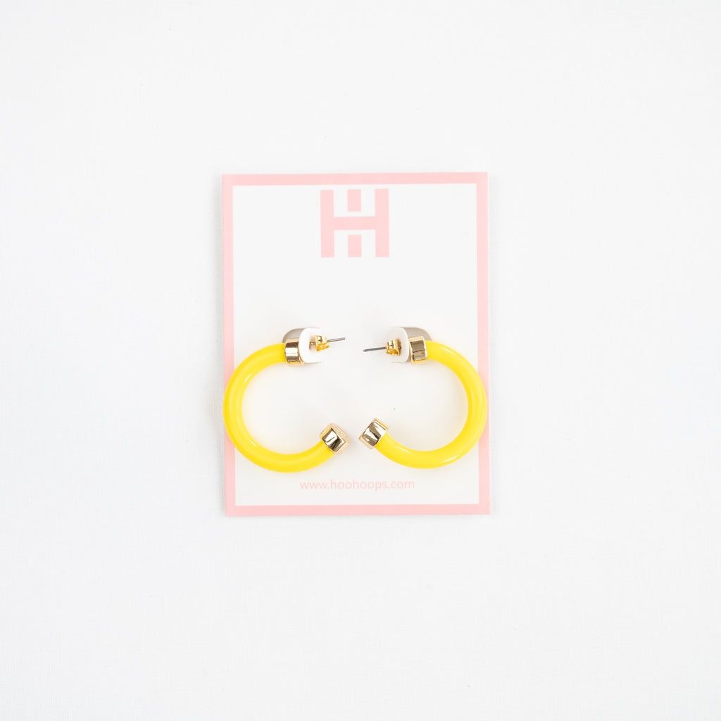 Yellow Mini Hoop Earrings