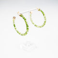 Green Foil Hoop Earrings