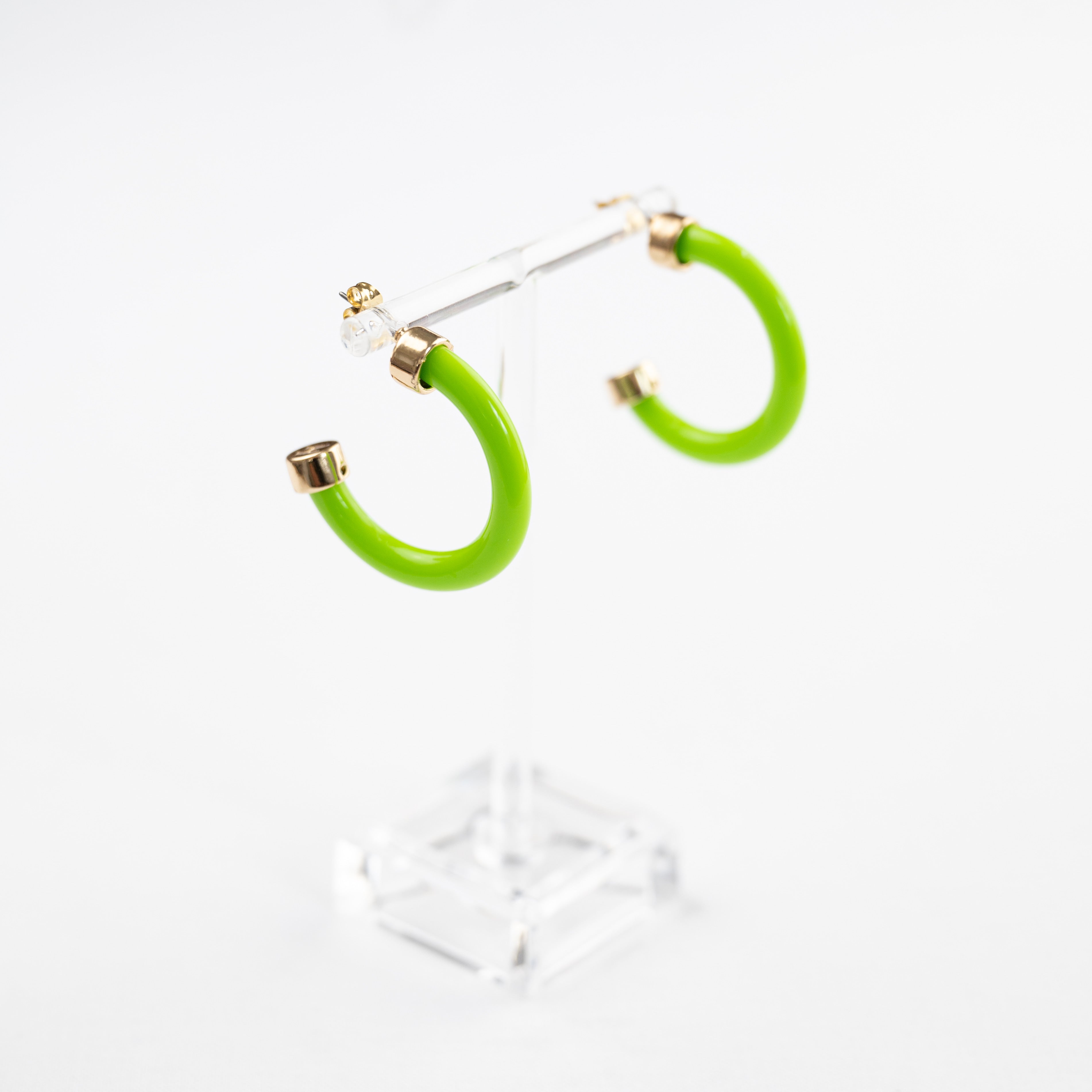 Mini Hoops - Lime Green