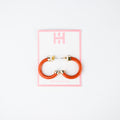 Burnt Orange Mini Hoop Earrings