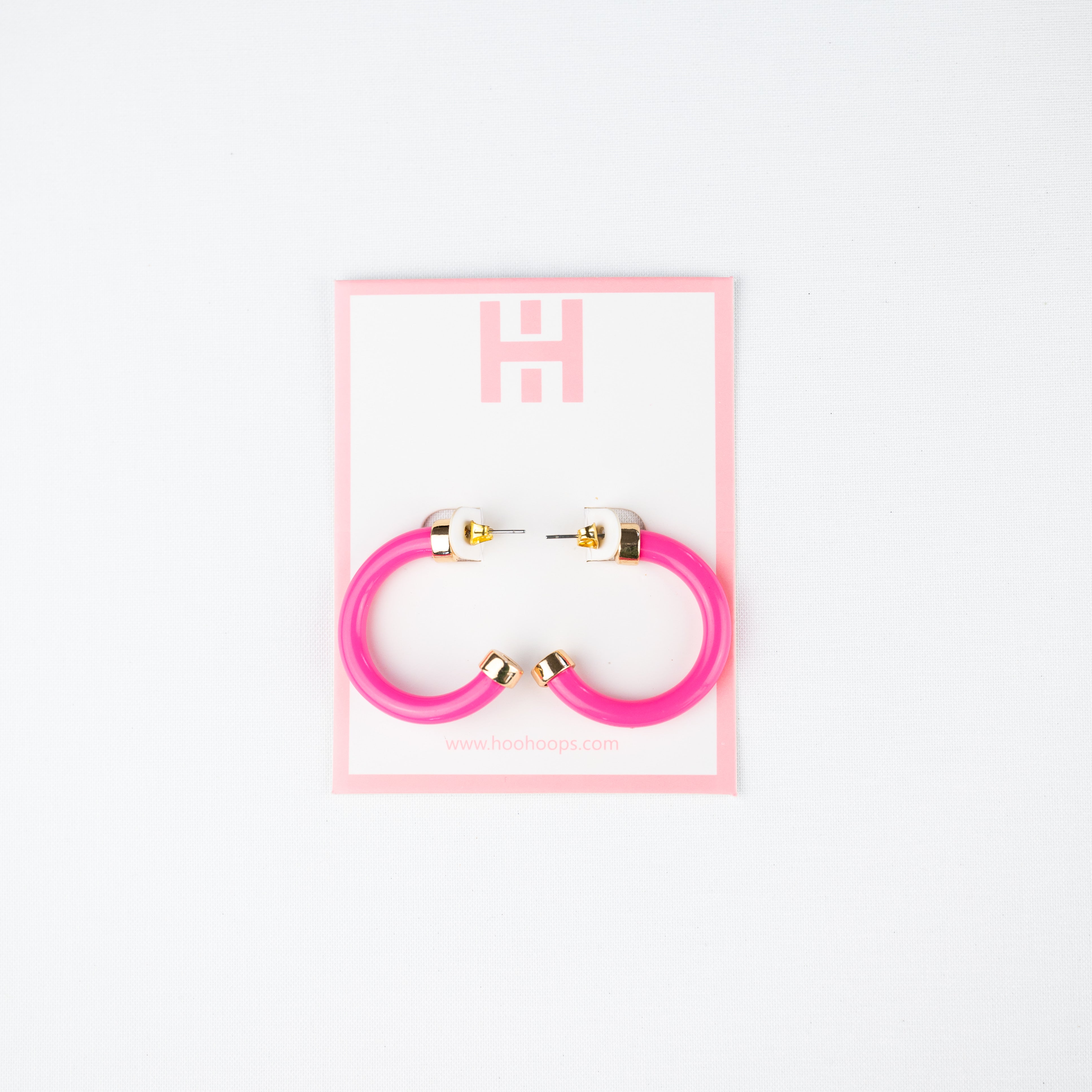 Mini Hoops - Hot Pink