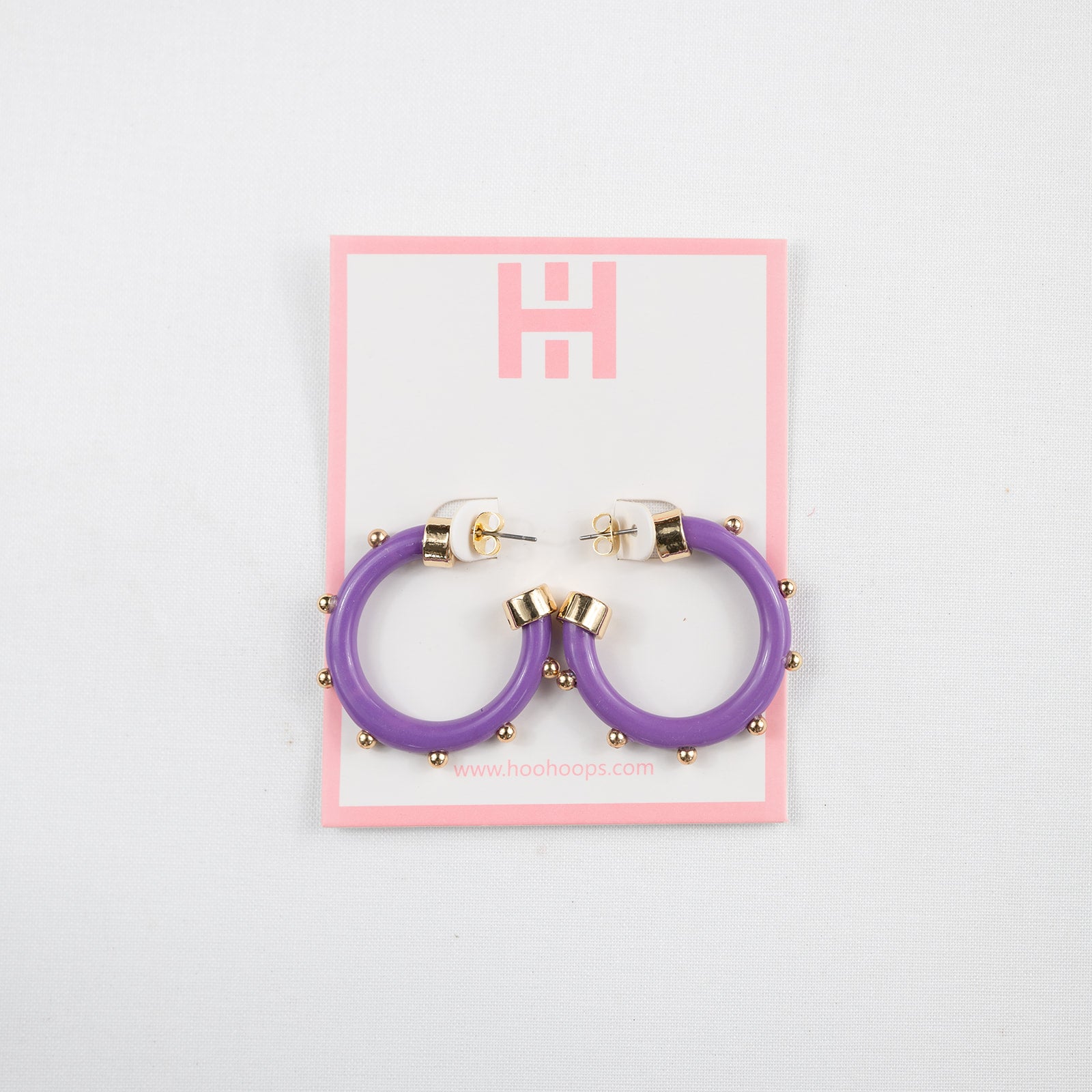Mini Hoops - Purple with Gold Balls