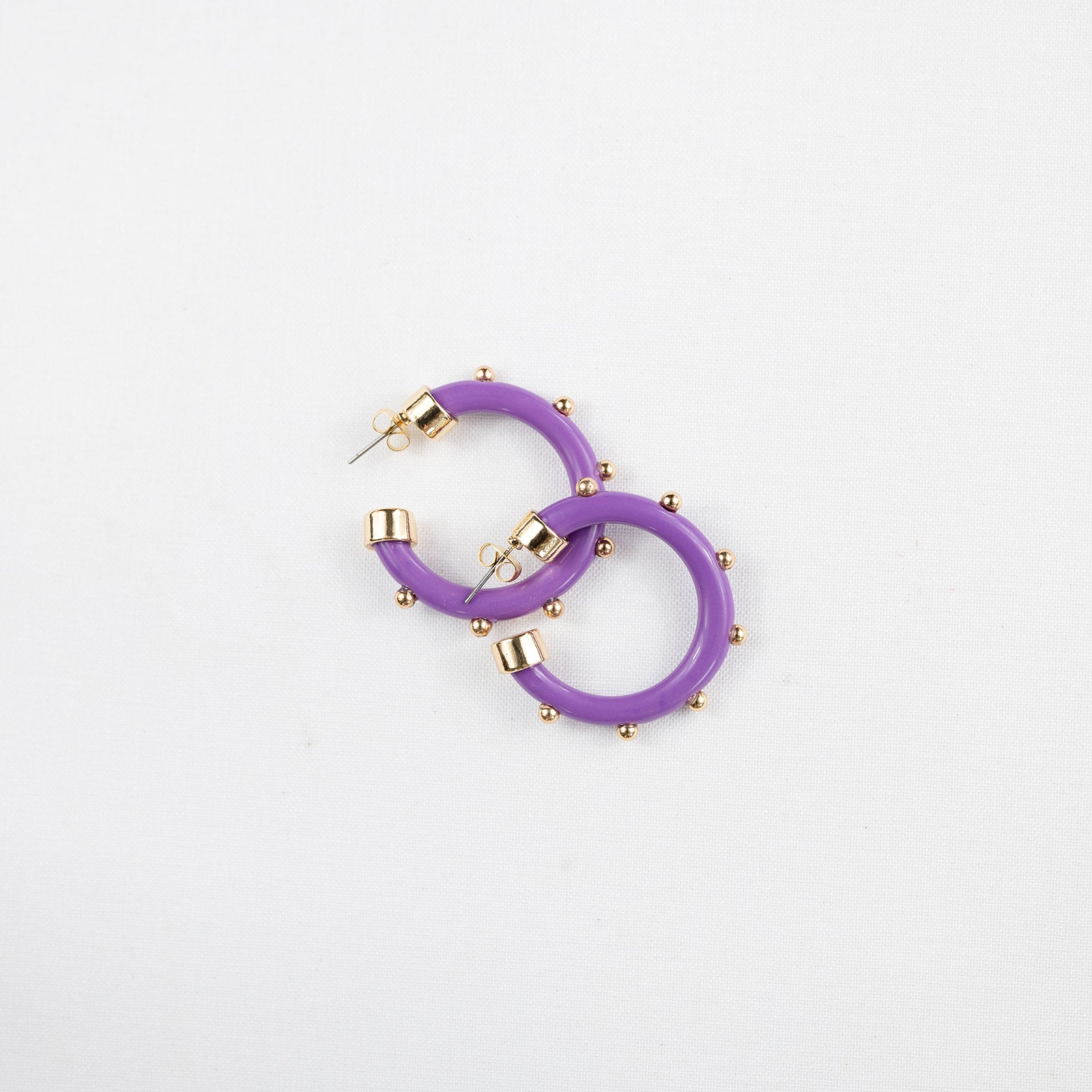 Mini Hoops - Purple with Gold Balls
