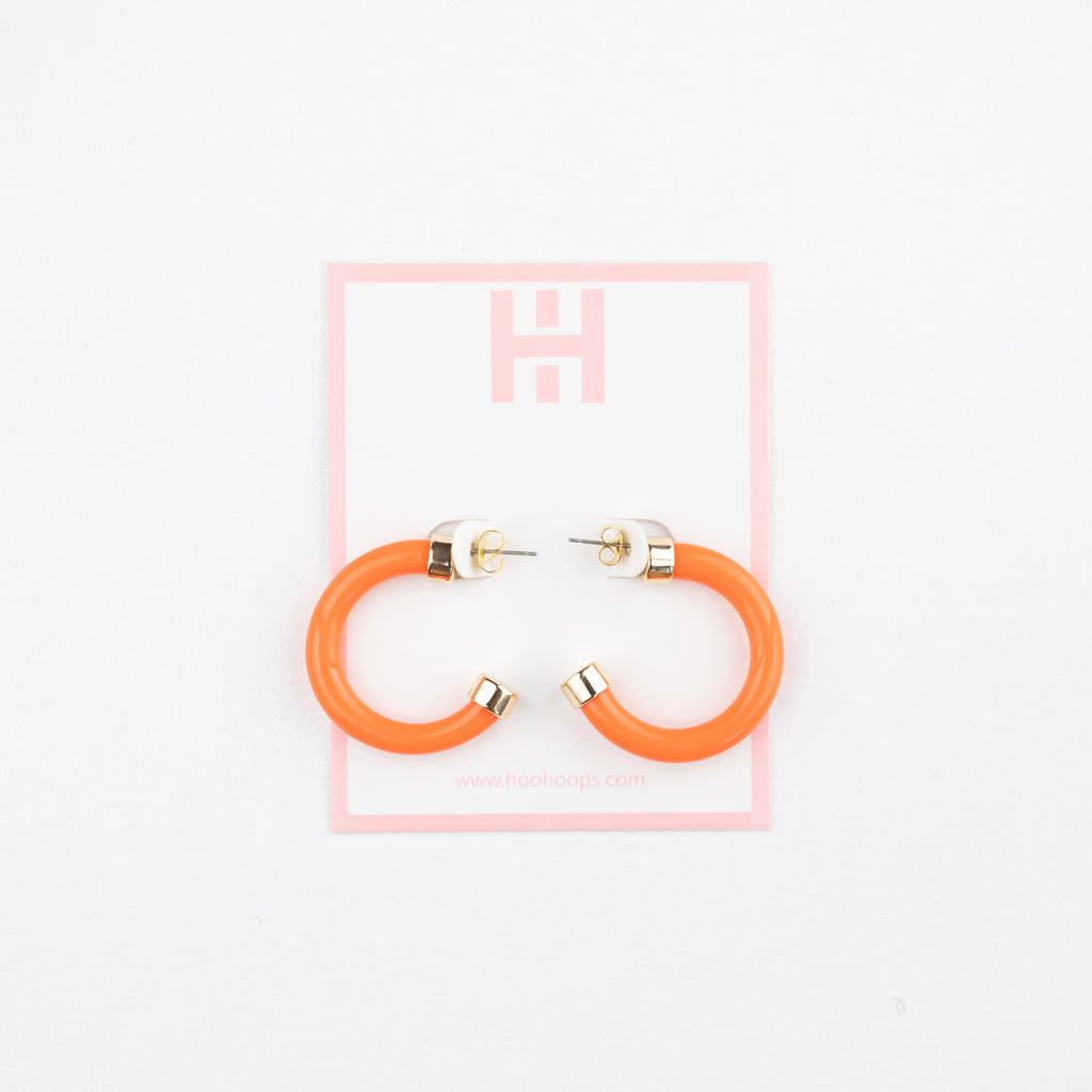 Orange Mini Hoop Earrings