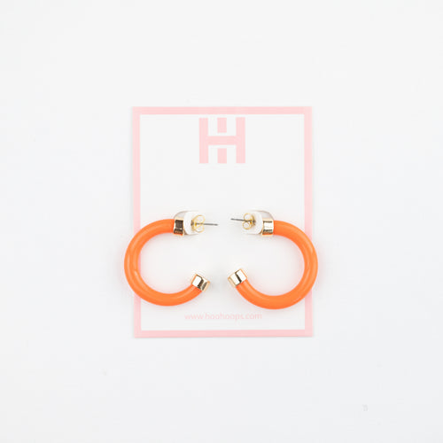 Orange Mini Hoop Earrings