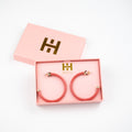 Coral Hoop Earrings
